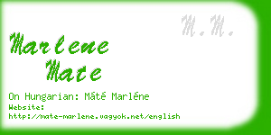marlene mate business card